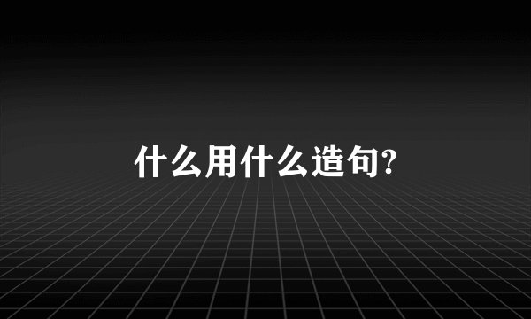 什么用什么造句?