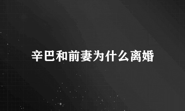 辛巴和前妻为什么离婚