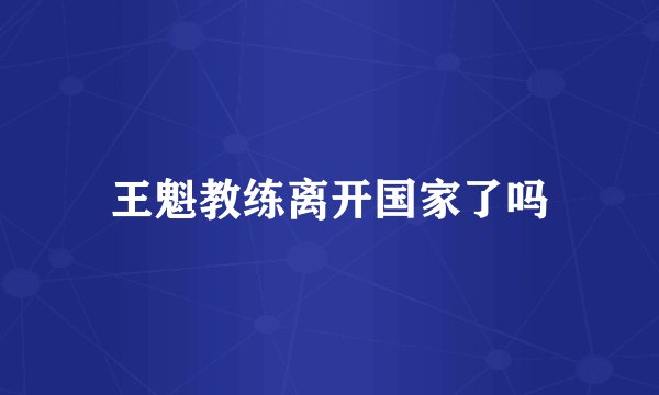 王魁教练离开国家了吗