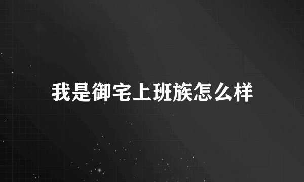 我是御宅上班族怎么样