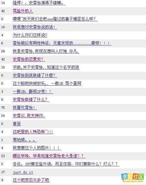 史雪怡的介绍