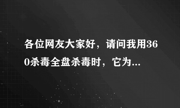 各位网友大家好，请问我用360杀毒全盘杀毒时，它为什么说”360rp程序出错，即将关闭“，怎么办，谢谢！