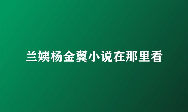 兰姨杨金翼小说在那里看