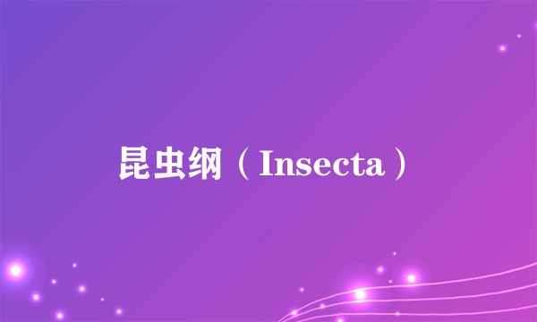 昆虫纲（Insecta）