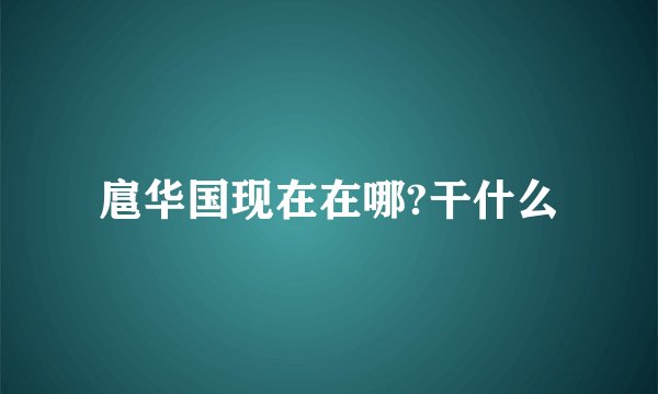 扈华国现在在哪?干什么