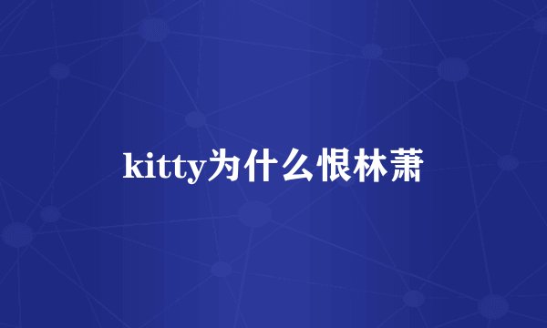 kitty为什么恨林萧