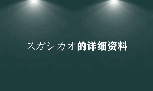 スガシカオ的详细资料