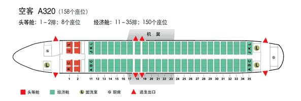 国航ca4176空客是多少排座位号码