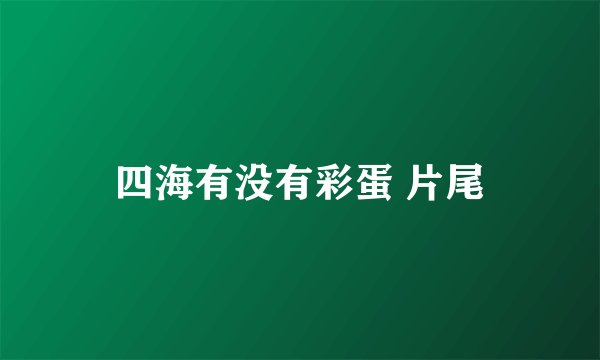 四海有没有彩蛋 片尾