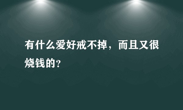 有什么爱好戒不掉，而且又很烧钱的？