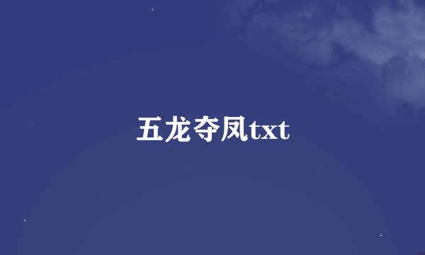 五龙夺凤txt