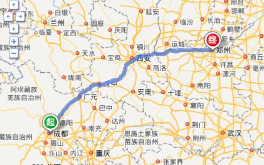 郑州到成都多少公里