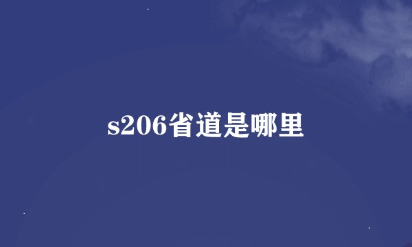 s206省道是哪里