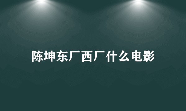 陈坤东厂西厂什么电影