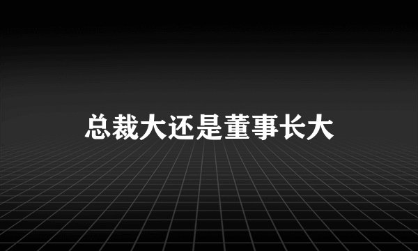 总裁大还是董事长大