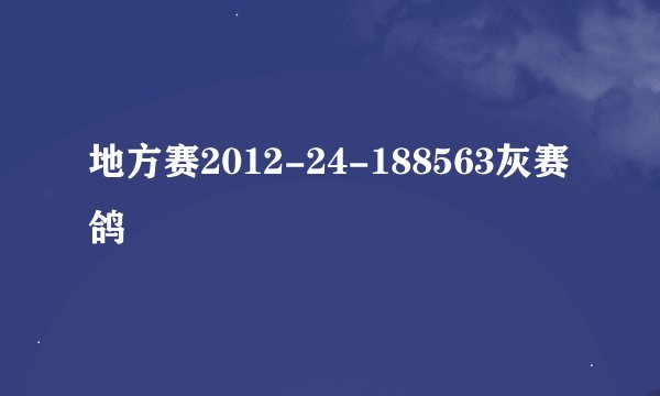 地方赛2012-24-188563灰赛鸽