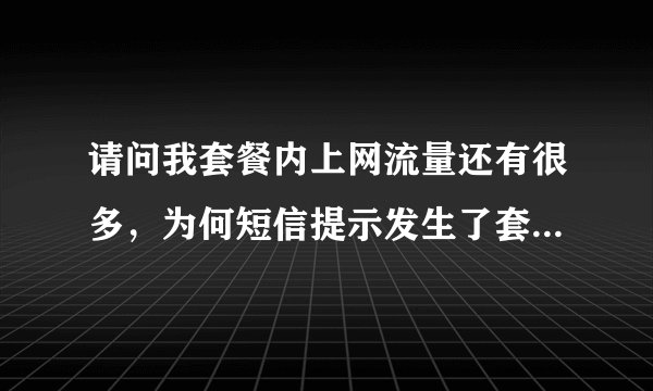 请问我套餐内上网流量还有很多，为何短信提示发生了套餐外流量？何谓套餐外流量？