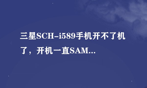 三星SCH-i589手机开不了机了，开机一直SAMSUNG闪呀闪的。。怎么解决