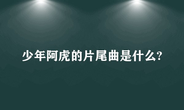 少年阿虎的片尾曲是什么?