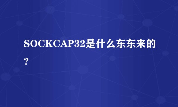 SOCKCAP32是什么东东来的?
