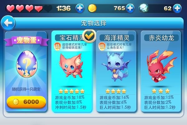 天天酷跑新宠物哪个好?五星好吗?