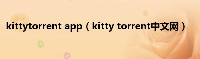 torrentkitty中文网怎么打开？