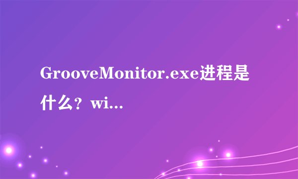 GrooveMonitor.exe进程是什么？win7系统可以卸载GrooveMonitor.exe进程？