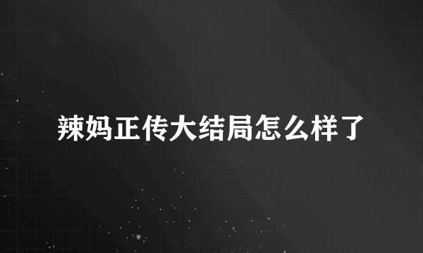 辣妈正传大结局怎么样了
