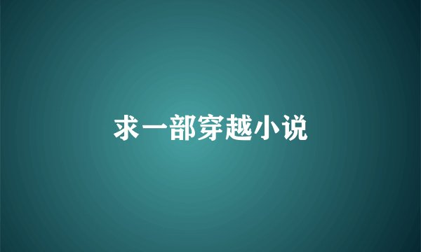 求一部穿越小说