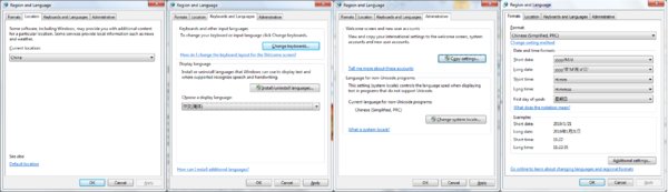 在国外新买的win7电脑很多中文变乱码了