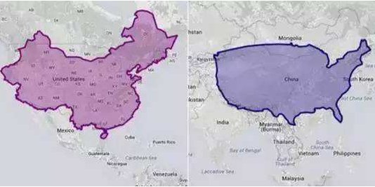 美国和中国哪个面积大？