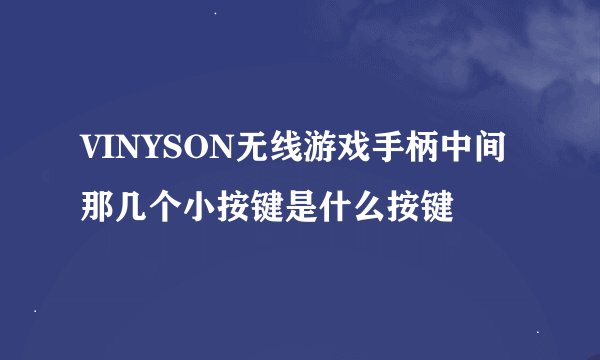 VINYSON无线游戏手柄中间那几个小按键是什么按键