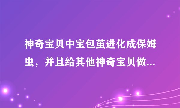神奇宝贝中宝包茧进化成保姆虫，并且给其他神奇宝贝做衣服是哪一集？