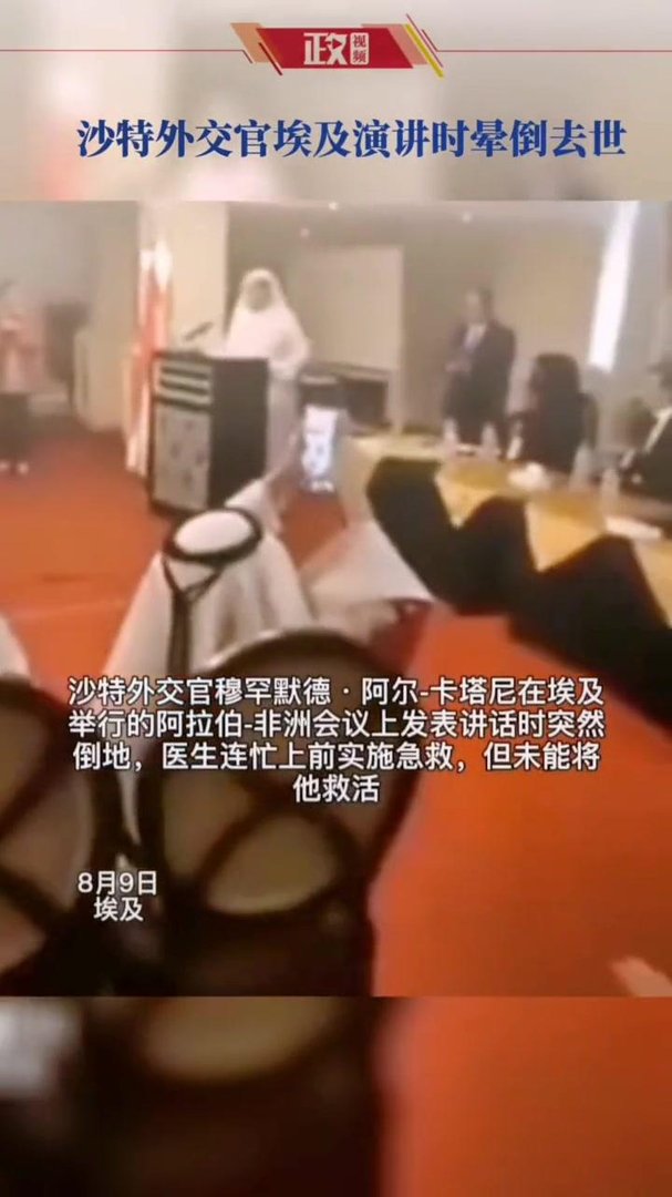 太突然了！沙特驻埃及大使演讲时晕倒去世，这对两国之间的建好有无影响？