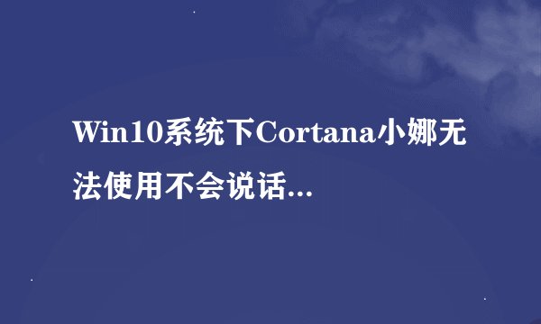 Win10系统下Cortana小娜无法使用不会说话的应对措施
