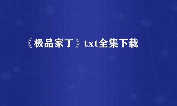 《极品家丁》txt全集下载