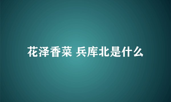 花泽香菜 兵库北是什么