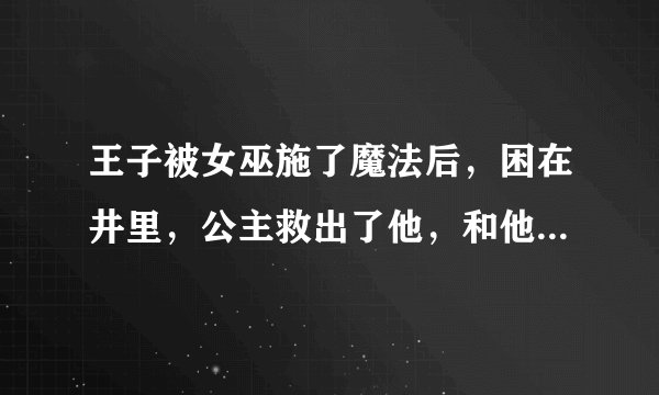 王子被女巫施了魔法后，困在井里，公主救出了他，和他过上了幸福的生活。这是什么故事？