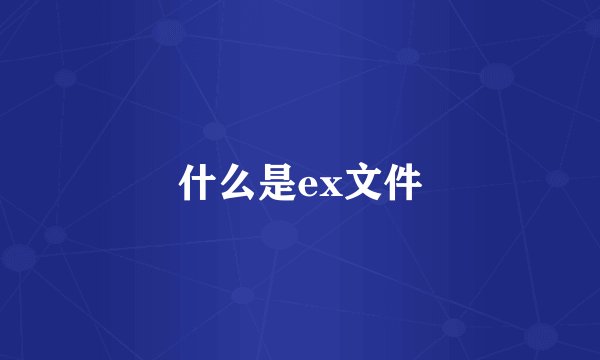 什么是ex文件