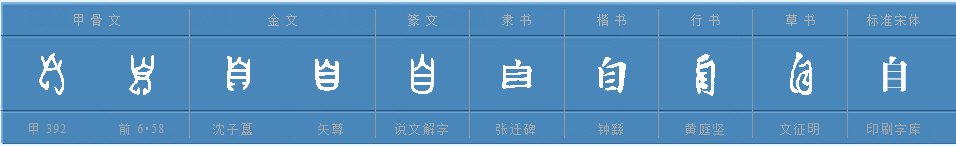 “自”字田字格怎么写?