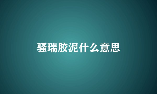 骚瑞胶泥什么意思