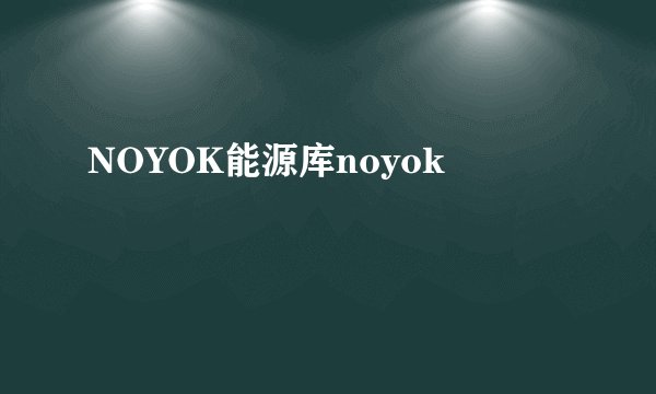 NOYOK能源库noyok