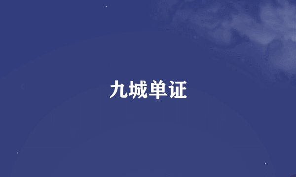 九城单证