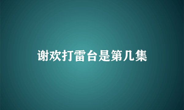 谢欢打雷台是第几集
