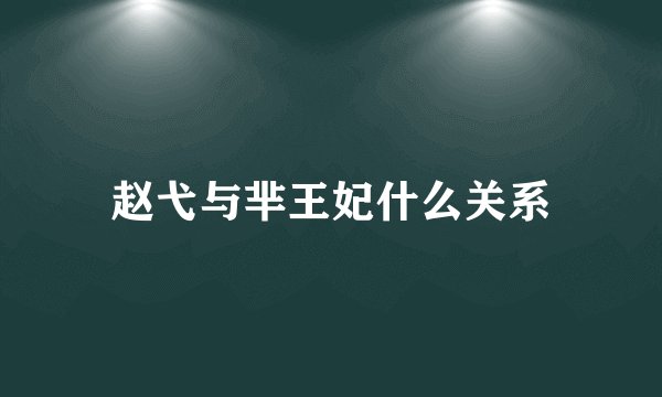 赵弋与芈王妃什么关系