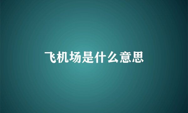 飞机场是什么意思