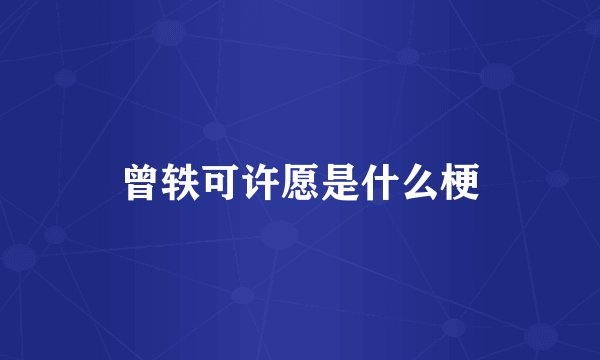 曾轶可许愿是什么梗