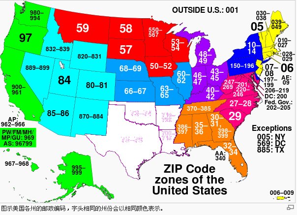 美国邮编33333是哪个州的