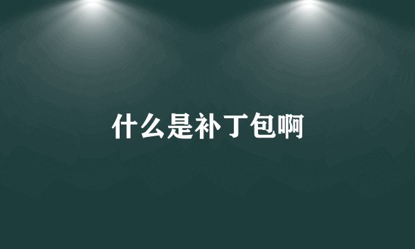 什么是补丁包啊