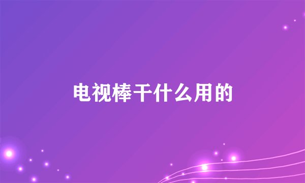 电视棒干什么用的